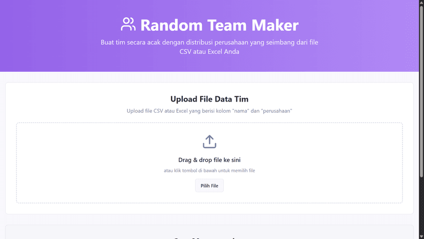 Vibe Coding - Random Team Maker